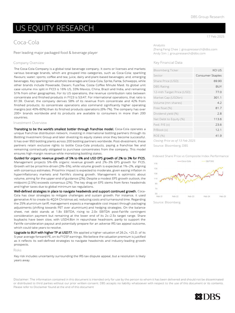 Coca-Cola Company Investment Analysis