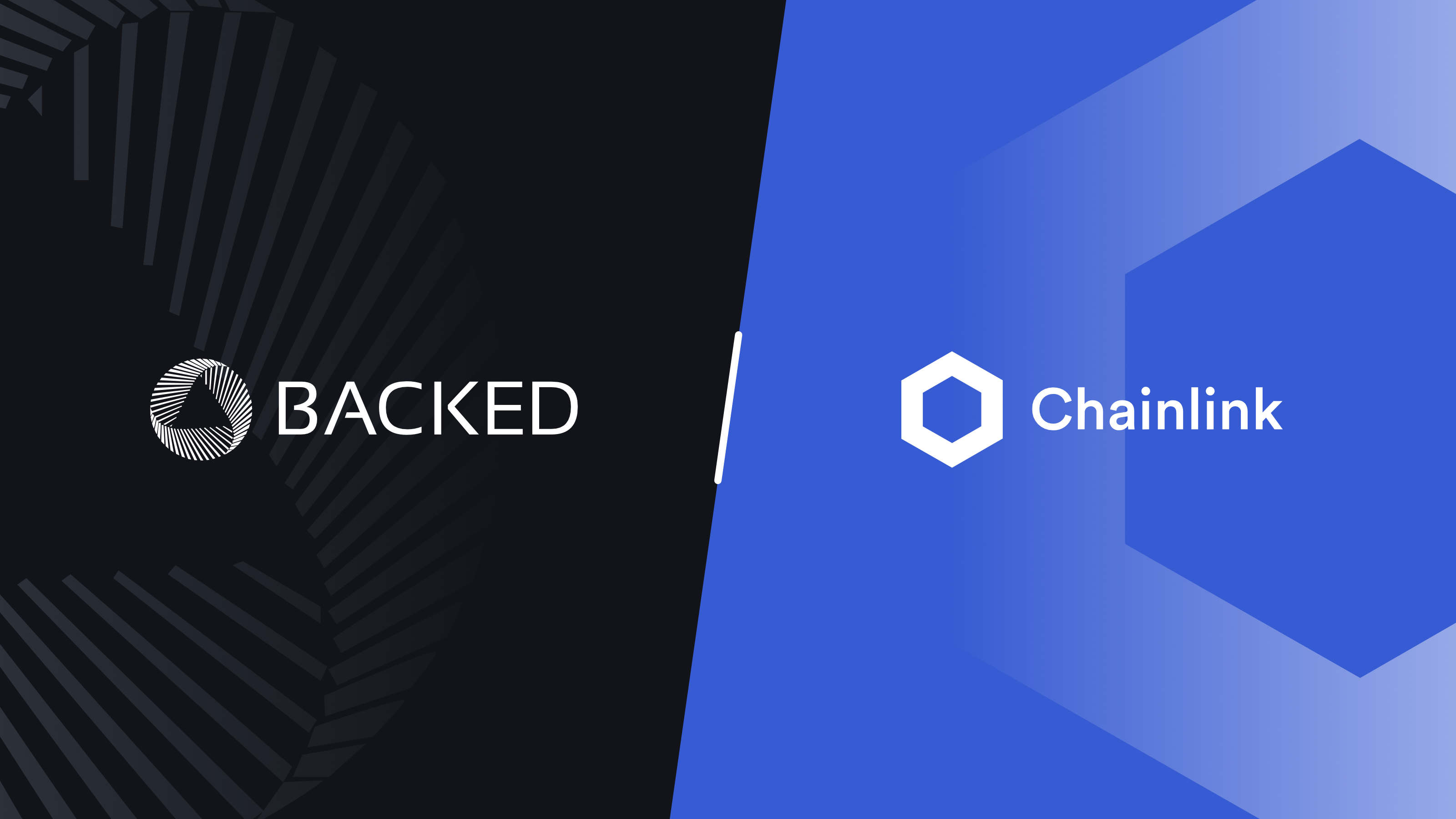 Chainlink data feed UI showing tokenized stock price feeds